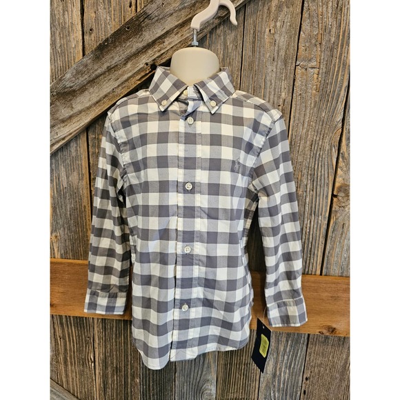 NEW!! Ralph lauren boys 3T grey checks long sleeve nylon performance ^ - Picture 1 of 7